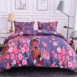 Juego De Cama Impreso En 3D,Impresa Mariposas Volando Camas Almohada