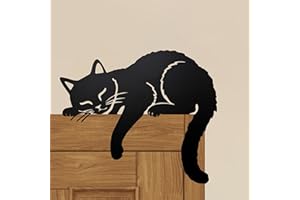 dryelves Black Cat Door Topper Cat Door Corner Decor Shelf Decor Cute Cat Lover Gifts