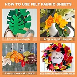 HTVRONT Felt Sheets for Crafts - 60pcs Felt Squares