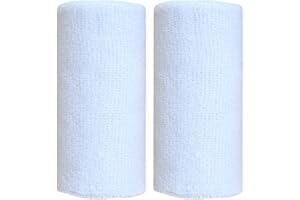 BBOLIVE 6' Inch Wrist Sweatband in 26 Different Neon Colors - Athletic Cotton Terry Cloth - Great for All Outdoor Activity(1 Pair)
