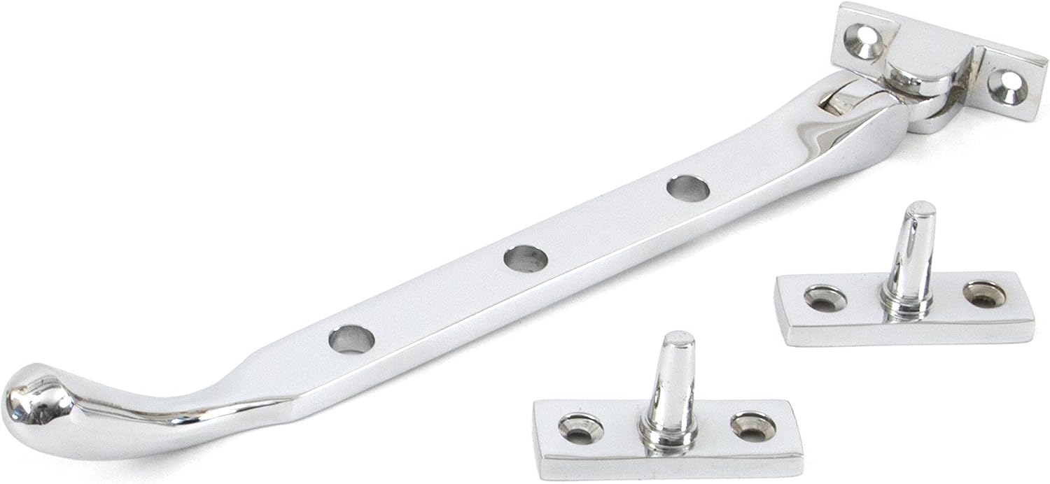 From The Anvil Polished Chrome 8 Inch Peardrop Stay, Polished Chrome Plate, 232mm