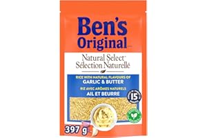 BEN'S ORIGINAL NATURAL SELECT Garlic & Butter Flavour Rice Side Dish, 397g pouch