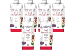 CAFE NARA Café Nara Grain-Free Beef Bone Broth Wet Food Topper for Dogs & Cats - 100% Natural, Healthy Hydration - 1.1 lbs (Pack of 6)