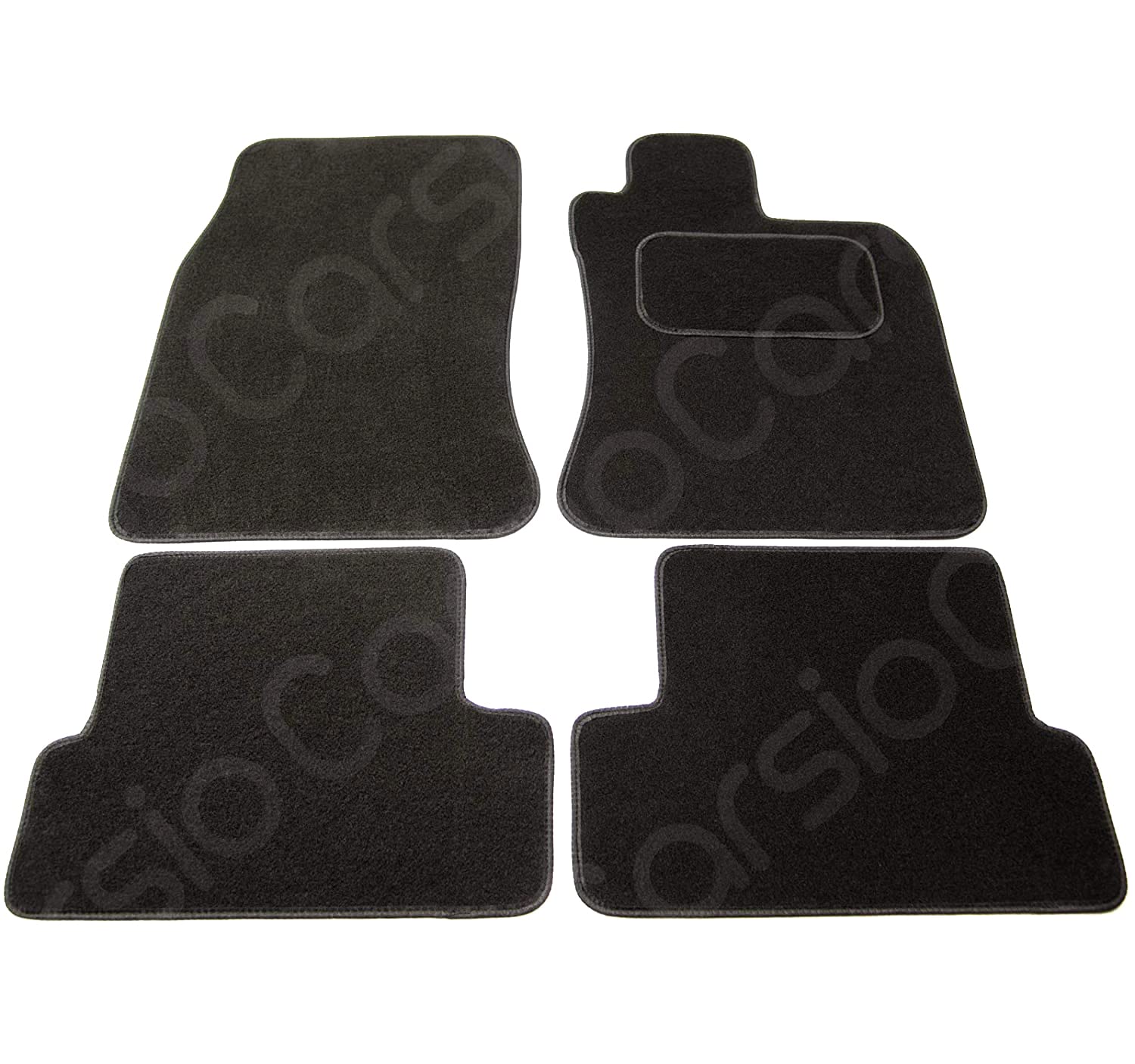 Carsio Carpet Car Mats For Mini R51 R53 2001 to 2006 4 Piece Set Tailored Fit Floor Mat Complete Accessory Black Custom Fitted - All Weather, Anti-Slip Backing & Black Trim