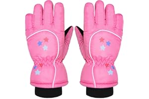 Boao Kids Snow Ski Gloves Winter Waterproof Warm Snowboard Mittens for Girl and Boy