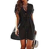 Avidlove Swimsuit Cover Ups for Women Beach Chiffon Swimwear Coverup Sheer Sexy V-Neck Beachwear