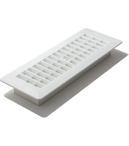 Repa Market 8x6 Inch Air Vent Cover, White Galvanized Steel Louvered Repa Market 8x6 Inch Air Vent Cover, White Galvanized Steel Louvered