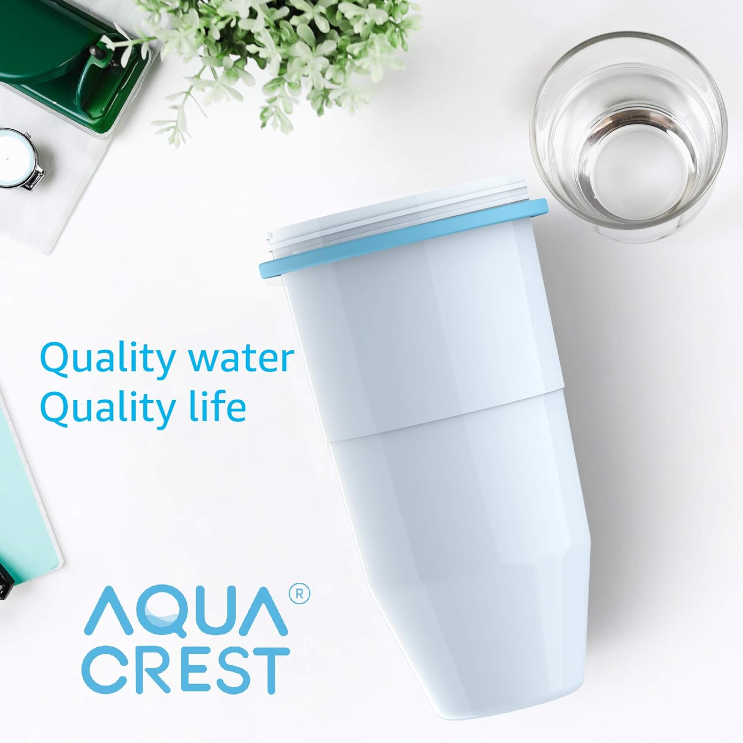 AQUA CREST ZR-017 6-Stage Replacement Water Filters, Compatible with Zerowater pitchers and dispensers (4 packs): Home Improvement