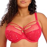 Elomi Sachi Strappy Onderdraad Plunge BH voor dames, doorschijnend, Zwart, 90H