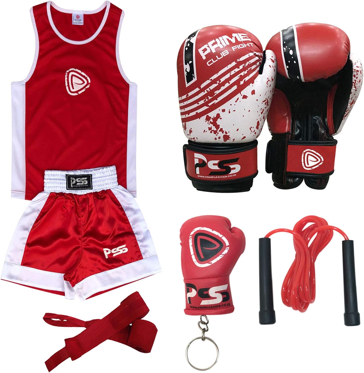Prime Sports Shop Kids Boxing Uniform Set of 5 Pieces Student ages 314