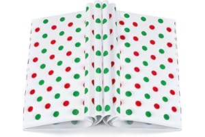 Gersoniel 150pcs Wax Paper Sheet for Food Dot Printed Bakery Tissue Greaseproof Disposable Wrapping Paper for Sandwich Food Picnic Baskets Liner Xmas Birthday Party Supplies(Colorful,9.84x8.27'')