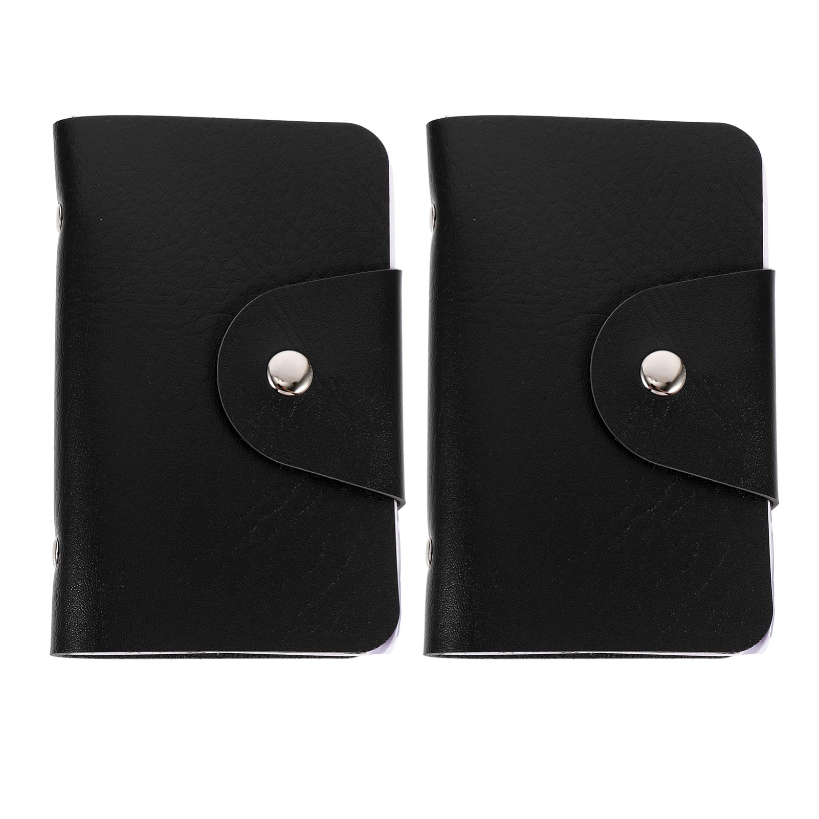 2pcs Nail Stamping Plate Holder Case, 20 Pages Per Book, Rectangular Nail Art Plate Organizer Manicure Organizer Tool for Nail Stamping Plate (PU Leather) Black