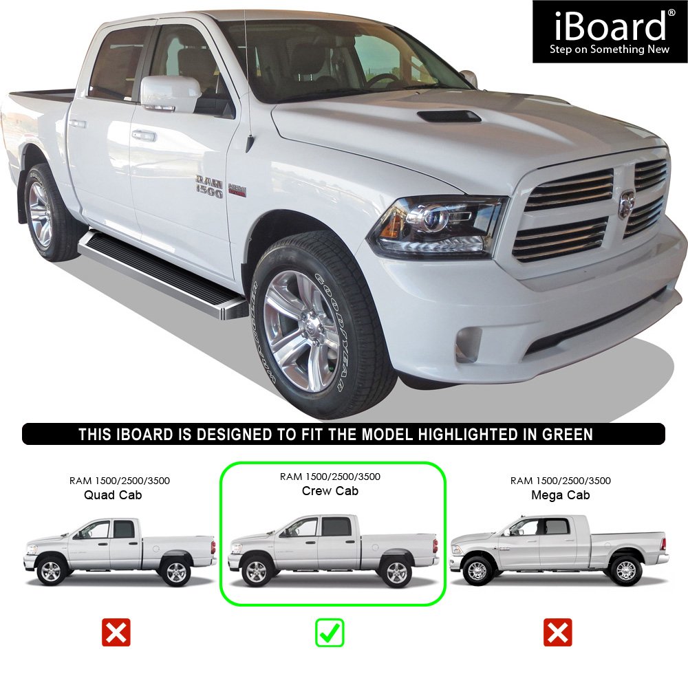 Aps Iboard Running Boards Nerf Bars Side Steps Compatible With 2009 2018 Dodge Ram 1500 Crew Cab Pickup 4 Door 2010 2019 Ram 2500 3500 Exclude Chassis Cab Diesel Models Silver Running Board Automotive Cjp Org In