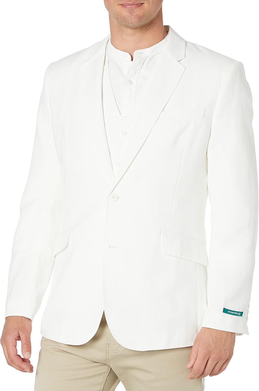 Cubavera Men's Easy Care Linen-Blend Jacket at  Men’s Clothing store