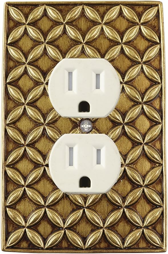 Meriville Colfax Electrical Outlet Wall Plate Cover, Hand Painted Single Duplex receptacle