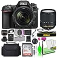 Nikon D7500 20.9MP DSLR Digital Camera with 18-140mm VR Lens (1582) Deluxe Bundle Kit -Includes- Sandisk 64GB SD Card + Large Camera Bag + Filter Kit + Spare Battery + Telephoto Lens + More
