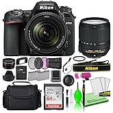 Nikon D7500 20.9MP DSLR Digital Camera with 18-140mm VR Lens (1582) Deluxe Bundle Kit with Sandisk 64GB SD Card + Large Camer