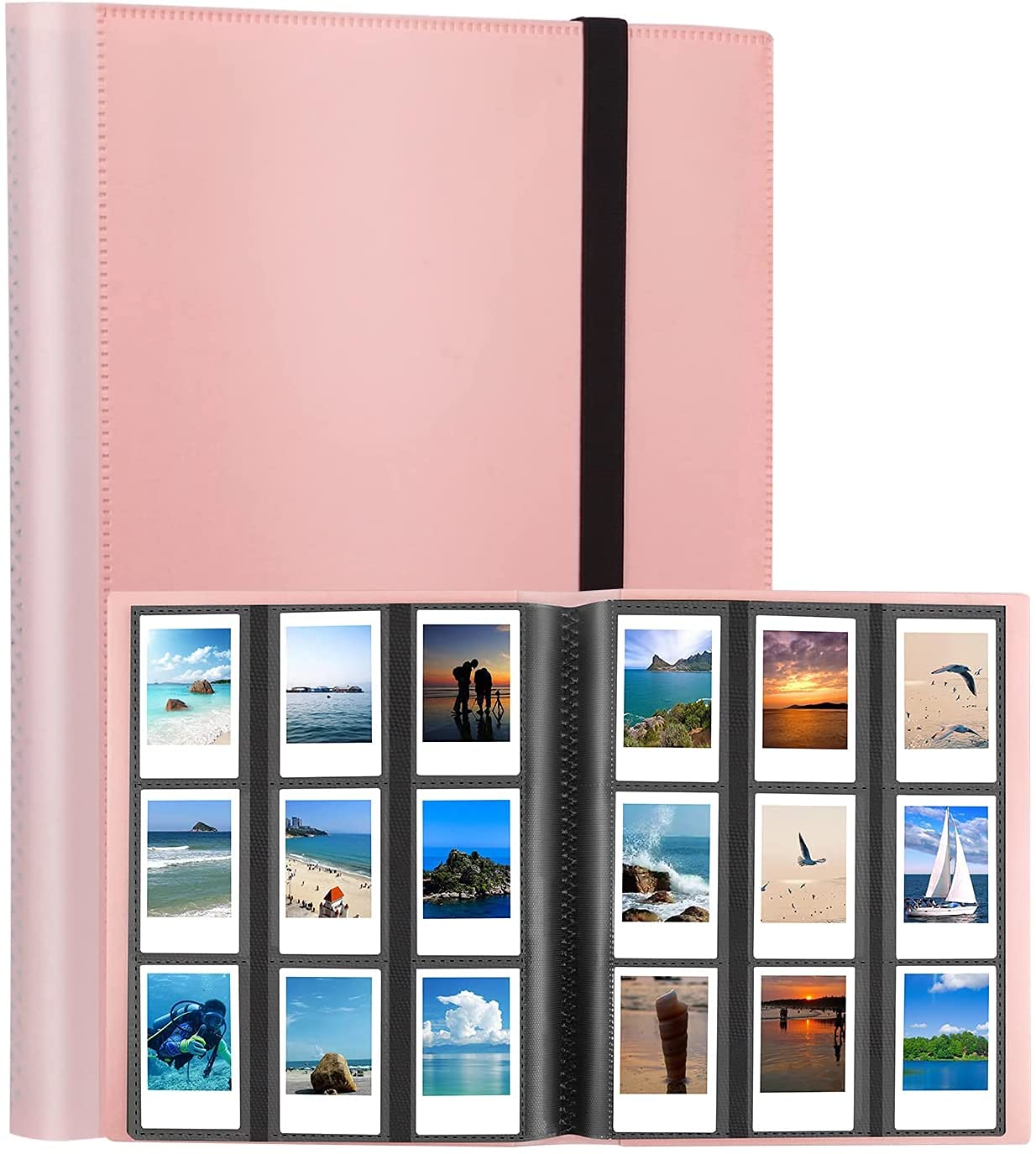 432 Pockets Photo Album for Fujifilm Instax Mini Camera, Polaroid Camera, for Fujifilm Instax Mini 12 11 9 40 99 90 8 7 Evo LiPlay Instant Camera, Polaroid Snap PIC-300 Z2300 Instant Camera (Pink)
