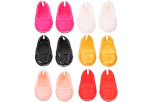 UPKOCH 6 Pairs Cute Decorative Mini Doll Shoes for 6-7 Inch Dolls - 17cm Doll Costume Accessories for Baby Dolls and Girl Dolls