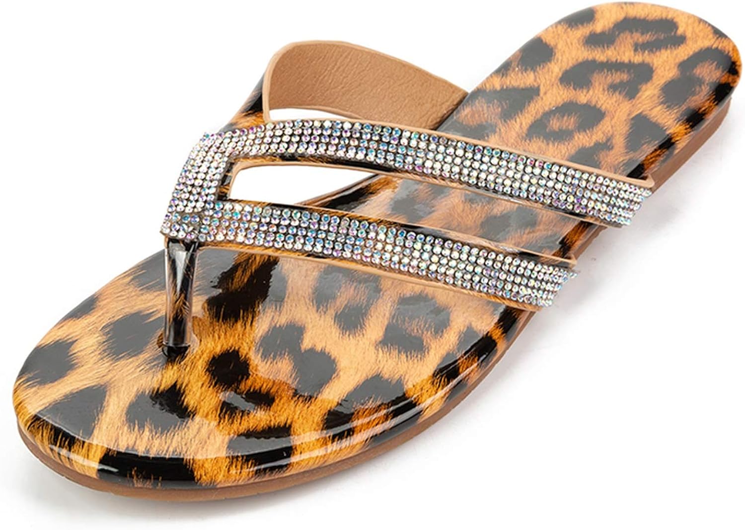 leopard print fit flops