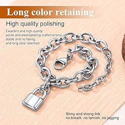 FindChic Chunky Bracelets for Women, with Padlock