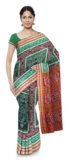 BOYANIKA Womens Sambalpuri Cotton Saree (boyanika 60_Multicolored)