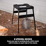 Ninja Woodfire Universal Stand with Side Table Black H62.5 x W61.7 x D22.7cm view 3