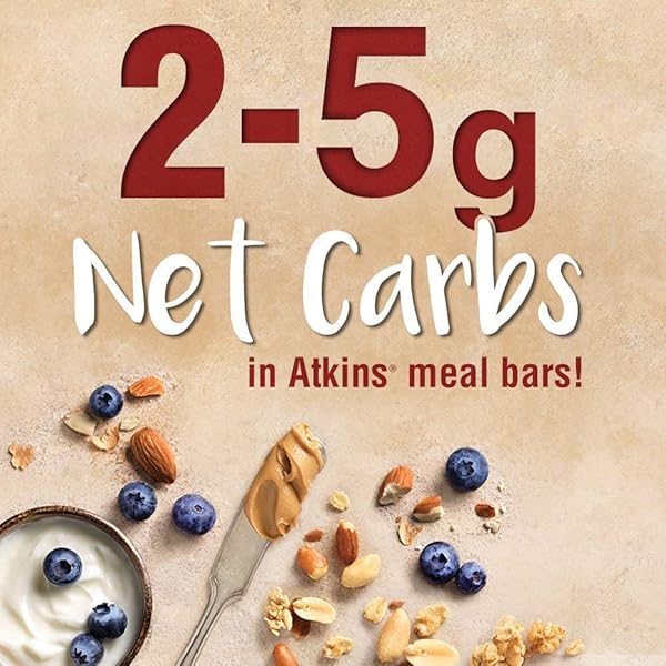 ATKINS BIRTHDAY CAKE PROTEIN MEAL BAR CRISPY & CREAMY WITH REAL ALMOND BUTTER KETO-FRIENDLY (5 BARS)
