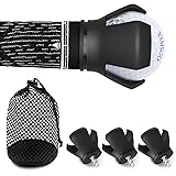 XSMSGO Golf Ball Retriever for Putter,3-Prong Golf Ball Grabber Picker Upper,with Golf Mesh Bag for Golf Accessories Golf Gif