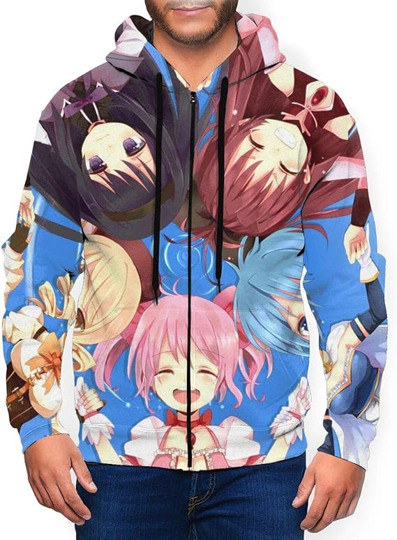 Amazon Co Jp 魔法少女まどか マギカ 6 パーカー メンズ カジュアル 長袖 Tシャツ おしゃれ 春秋冬 着服 面白い 3dプリント トップス プルオーバー スウェットパーカー 男女兼用 服 ファッション小物