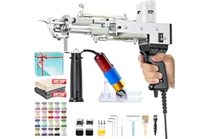Riiai Tufting Gun Starter Kit, Tufting Gun with Carpet Trimmer Rug Making Kit, Rug Gun Cut & Loop Pile for Making Rugs, Carpet Trimmer Tufting for Sculpting (Black Tufting Gun with Trimmer and Case)