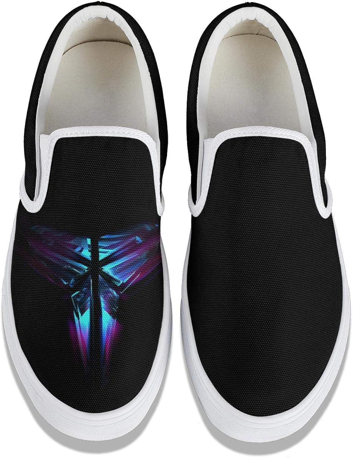 Amazon.com | ZSYQG Men's Canvas Shoes Kobe-Bryant-24-Black-Mamba-logo-black- Round Toe Sneakers 