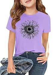 Girls Short Sleeve T Shirts Kids Summer Tops