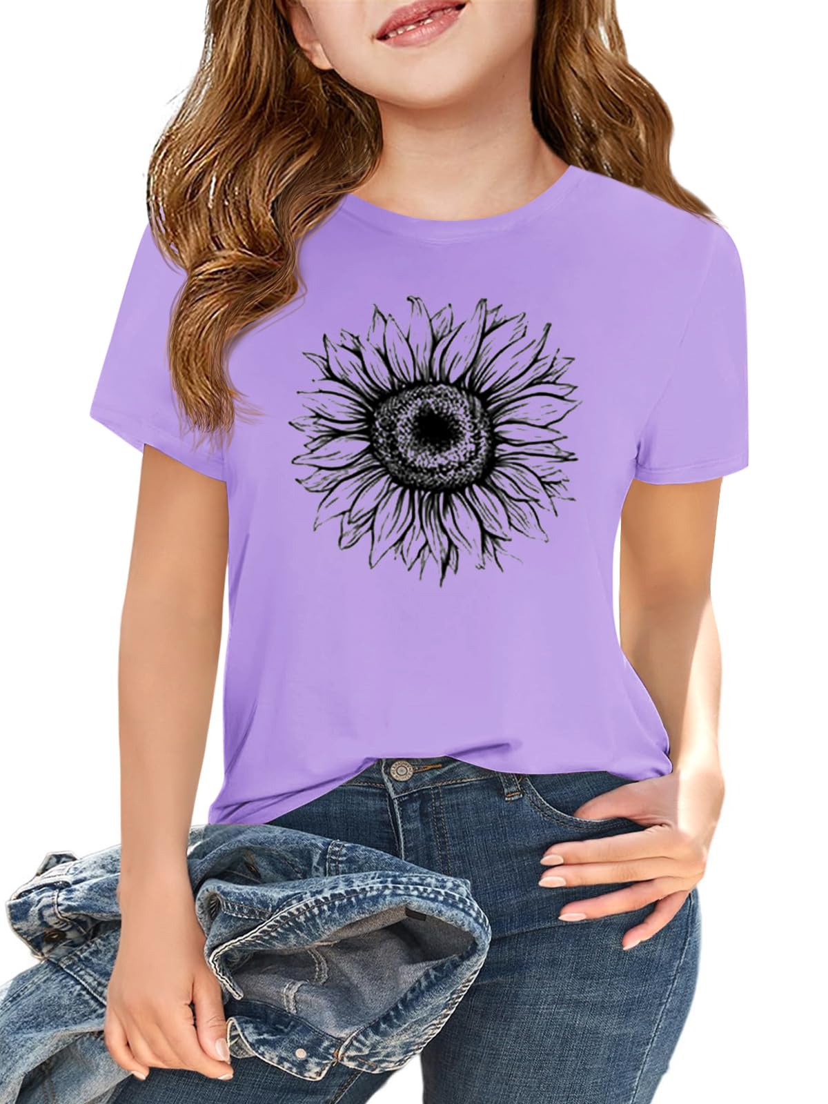 Girls Short Sleeve T Shirts Kids Summer Tops