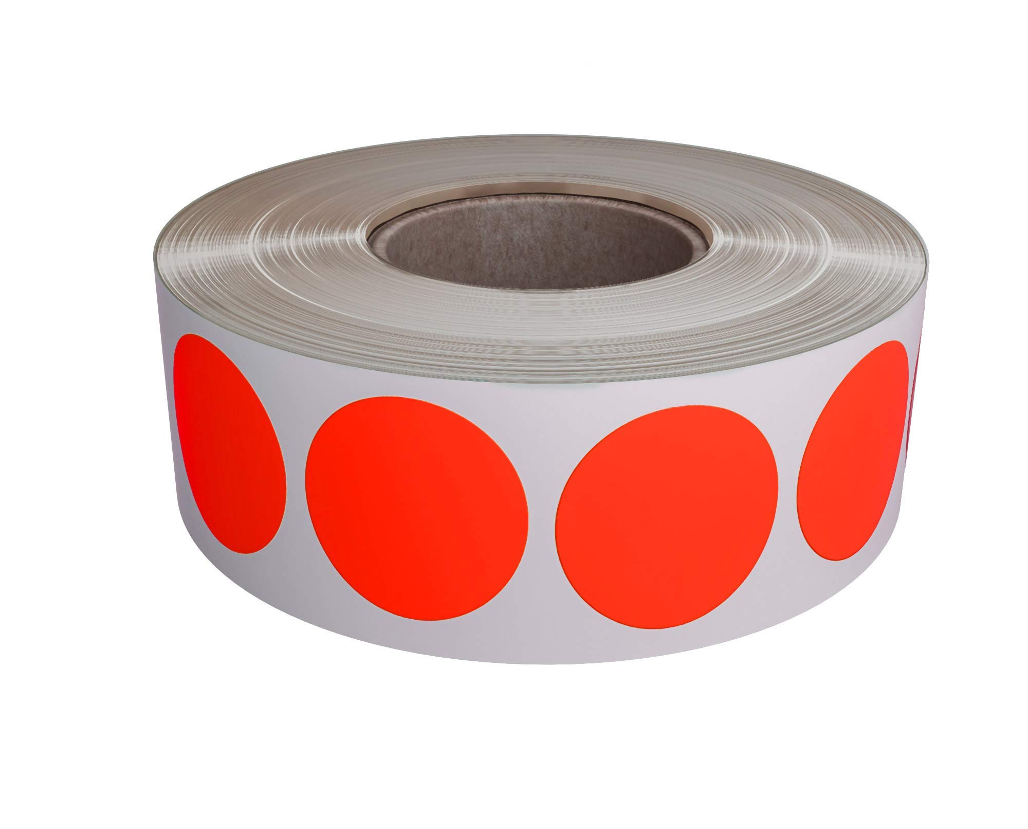 Royal Green Labels Stickers Roll in Neon Red Dot Sticker for Inventory (1.9cm) 19mm 1050 Pack