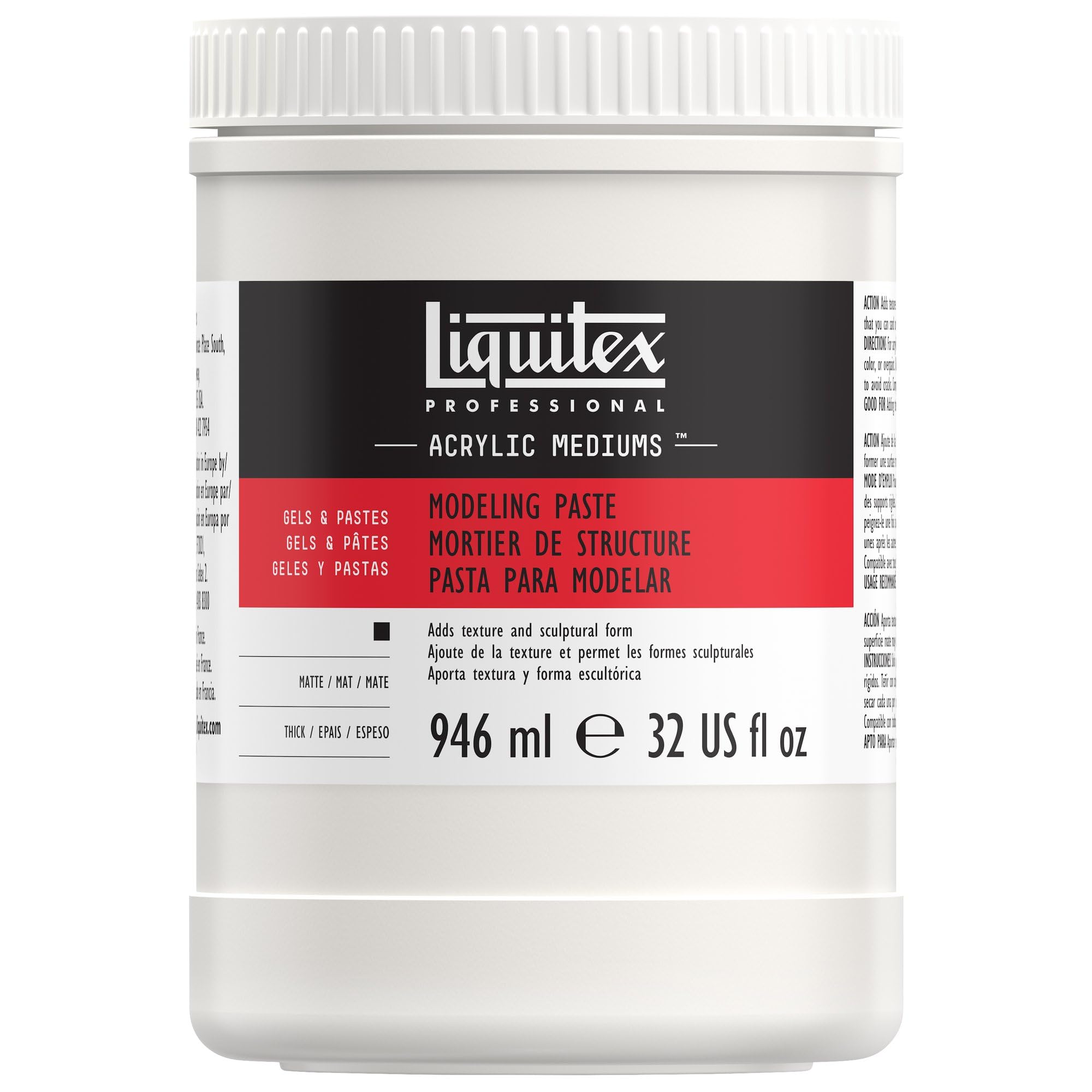 Liquitex Professional Acrylic Medium for Arcylic Paint, Modelling Paste, 946 ml — image 1