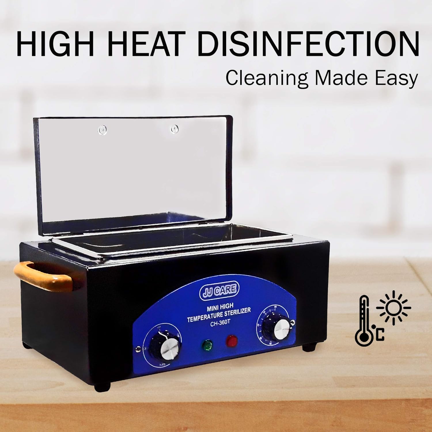 Mini High Temperature Sterilizer Box, Dry Heat Sterilizer Cabinet for Manicure Tools, High Temp Sterilizer, Nail Tool Sterilizer for Salon, Spa, Dry Heat Sanitizer for Tattoo, Barber Shops - Blue: Beauty