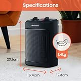 Pro Breeze 2000W Mini Ceramic Fan Heater - 3 Heat Settings & Safe Operation view 7