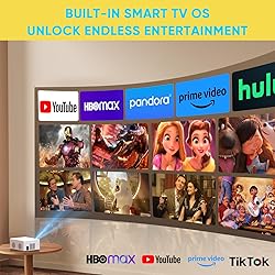 [2025 Built-in-Apps] PURSHE Smart Mini Projector