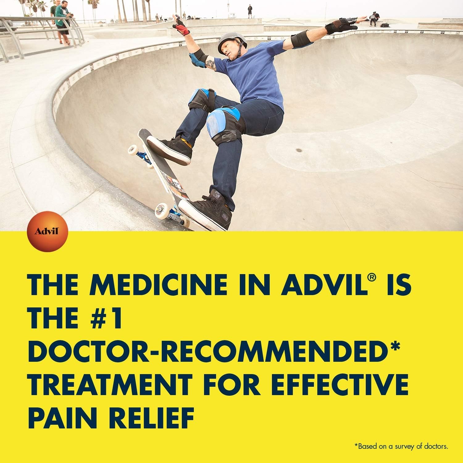 Advil Coated Tablets Pain Reliever and Fever Reducer, Ibuprofen 200mg, 100 Count (50 Packets of 2 tablets), On the Go Pain Relief, 2 Count (Pack of 50): Health & Personal Care