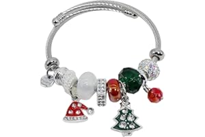 QMWKVNC Charm Bracelets for Girls,Exquisite Cute Cartoon Friendship Silver Bracelets Stainless Steel Bangle, Girls Jewelry Suitable for Holiday Gifts and Birthday Gifts