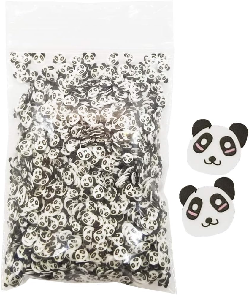 Animal Fimo Slices 50g 1 Bag - Slime Supplies Add Ins Making Charms DIY Decorations Accessories (Panda)