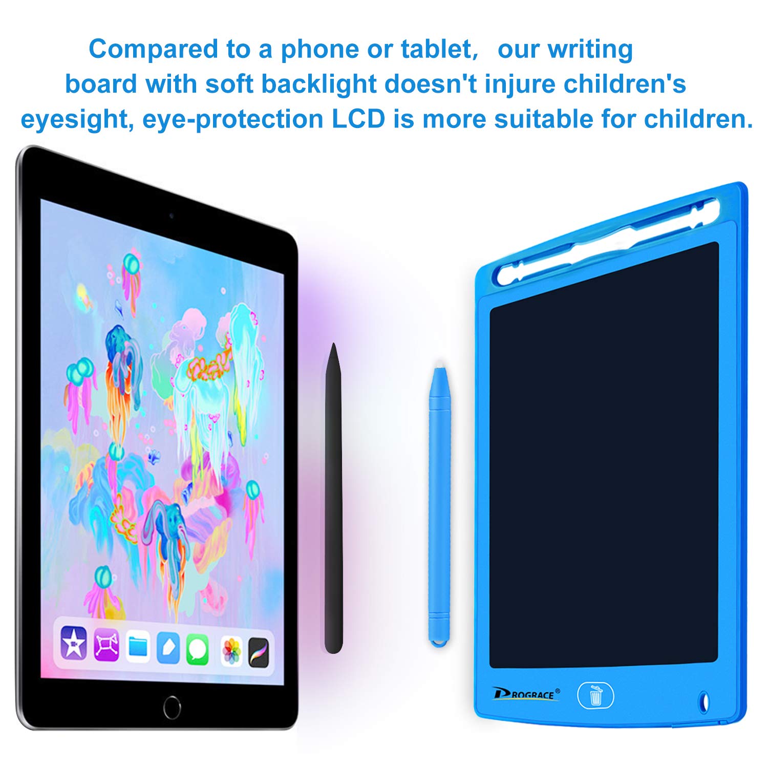 PROGRACE LCD Writing Tablet for Kids LCD Writing Board For Boys Girls Birthday Toy Gifts for 4-12 Year Old LCD Writing Pad Digital Doodle Drawing Board 8.5 Inch