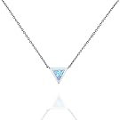 PAVOI 14K Gold Plated Triangle Bezel Set Pink/White/Green/Blue Created Opal Necklace 16-18