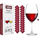 Wine Filters Bags Remover Histamines Sulfites - May Reduce and Alleviate Wine Allergies & Sensitivities - Restores Taste - 24 Packs Wine Accessorie, Perfect Wine Pour, Giftin
