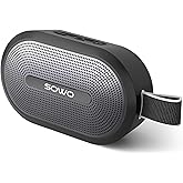 SOWO Wireless Portable Small Speaker, Ultra Magnetic Bluetooth Speaker for Golf Cart, Coverless IP67 Waterproof, 24 H Playtime, Pro Sound, Clip Hanging Design for Outdoor, Indoor - Black
