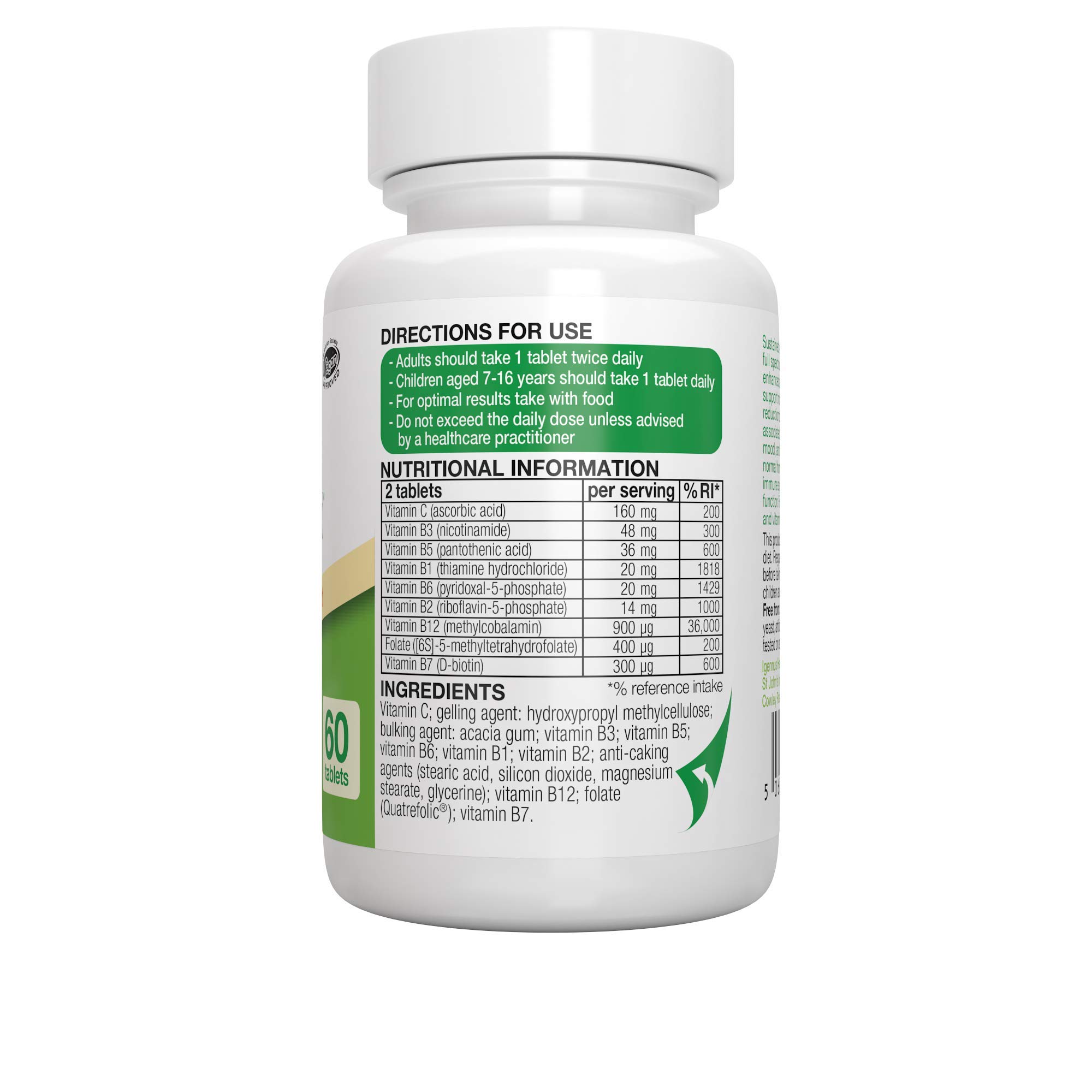 Super High Strength B Vitamins with folate, B6 & B12 Plus