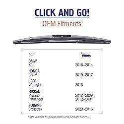 12 inch (12-A) Rear Wiper Blades Replacement for
