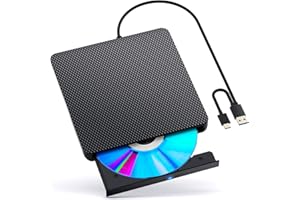 External Blu-ray Drive, 3D Blu-ray Burner, Supports USB 3.0 and Type-C, Compatible with Windows/macOS, Suitable for MacBook a