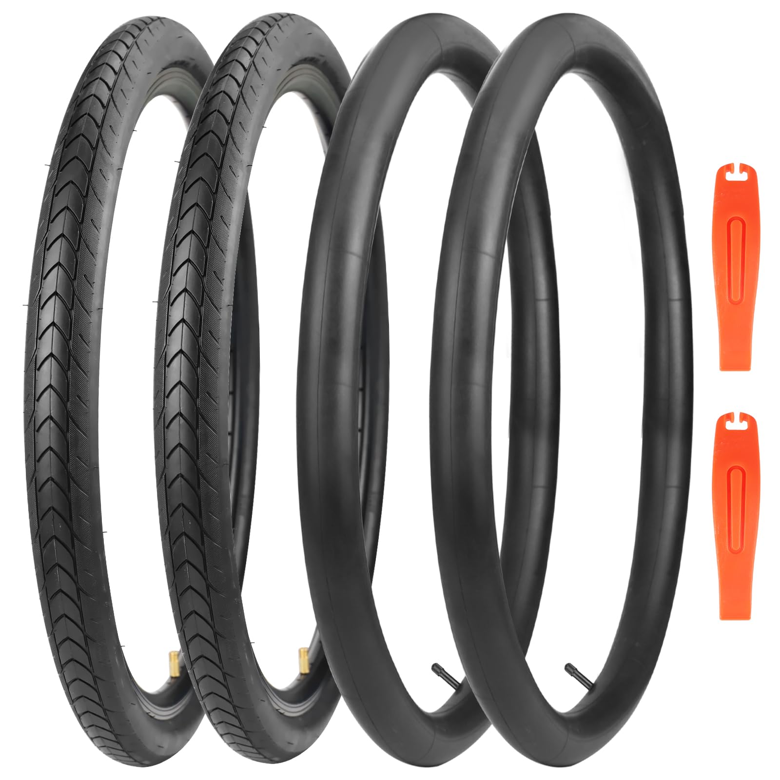 Photo 1 of MAKELEN 2 Pack Bike Tire and Tube for Moutain Bike City Bike 27.5x1.75(44-584) Great for Paved Road Commuting Ride Compatible Replacement Bicycle Tire for Cruiser Bicycle Black